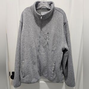 EUC Old Navy Sherpa-lined Fleece-knit Jacket XXXL 3X Men's Coat Gray